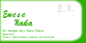 emese maka business card